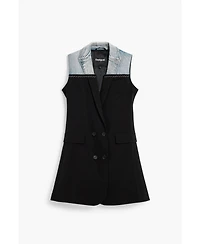 Desigual Women's Crossed bimaterial dress