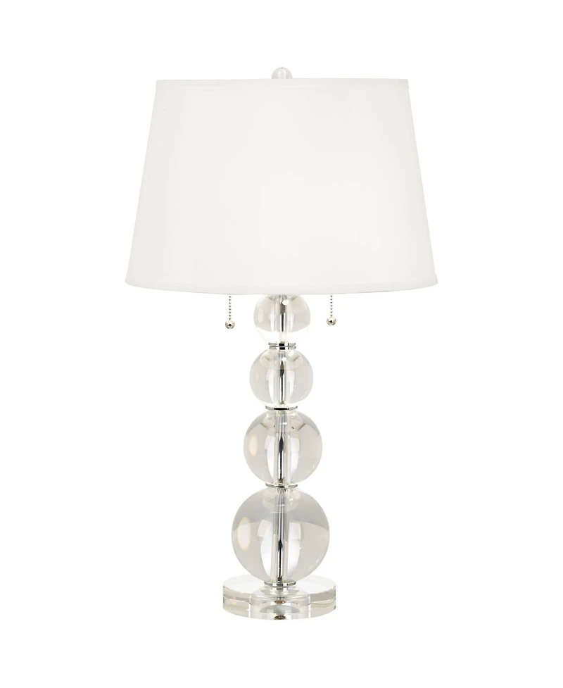 Vienna Full Spectrum Modern Table Lamp High with Usb Dimmer Stacked Crystal Spheres Drum Shade for Bedroom Living Room Desk Bedside