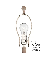 Regency Hill Rustic Farmhouse Table Lamps High Set of 2 -Washed Faux Wood Linen Pleat Shade for Bedroom Living Room