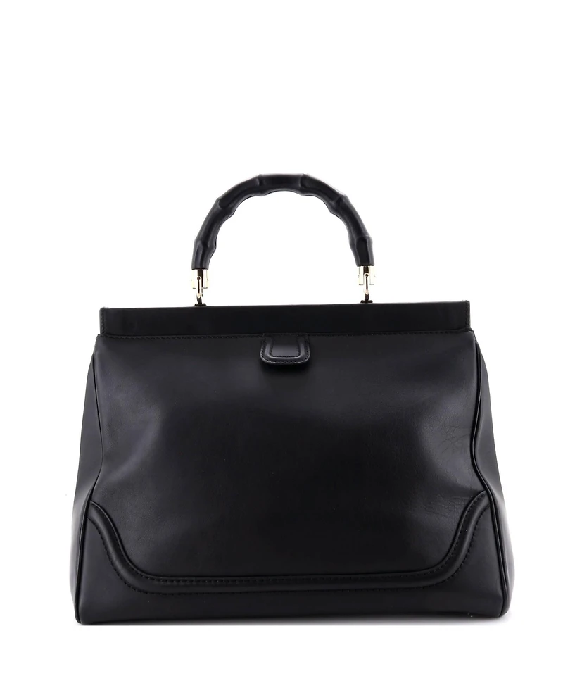 Pre-Owned Gucci Bold Bamboo Top Handle Bag Leather
