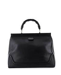 Pre-Owned Gucci Bold Bamboo Top Handle Bag Leather