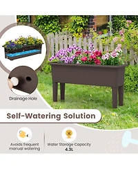 Gymax 2 Pcs Raised Garden Beds with Detachable Legs and Drainage Hole for Vegetables