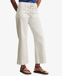 Sanctuary Women's Lace-Up Mariner Straight-Leg Denim Pants