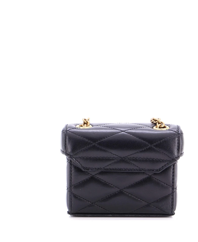 Pre-Owned Saint Laurent Micro June Box Bag Quilted Leather
