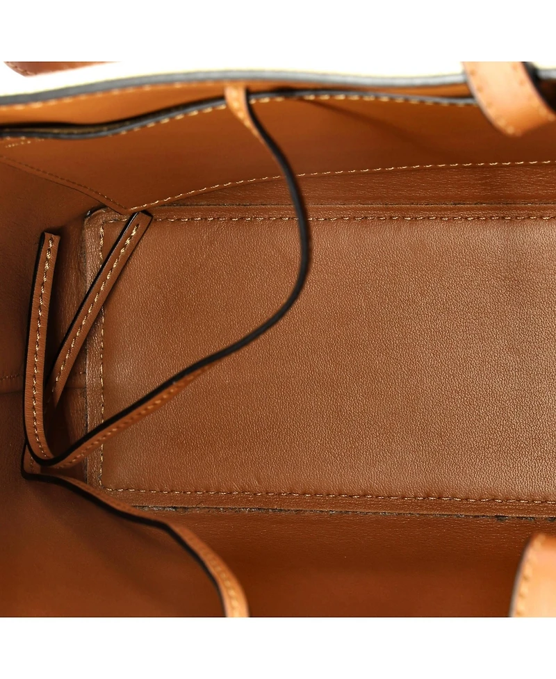 Pre-Owned Loewe Mini Anagram Square Basket Tote Canvas