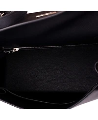 Pre-Owned Hermes Kelly Handbag Epsom with Palladium Hardware