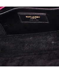 Pre-Owned Saint Laurent Long Classic Monogram Clutch Metallic Calfskin