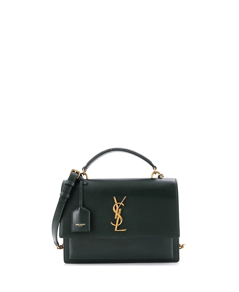 Pre-Owned Saint Laurent Medium Sunset Top Handle Shoulder Bag Leather