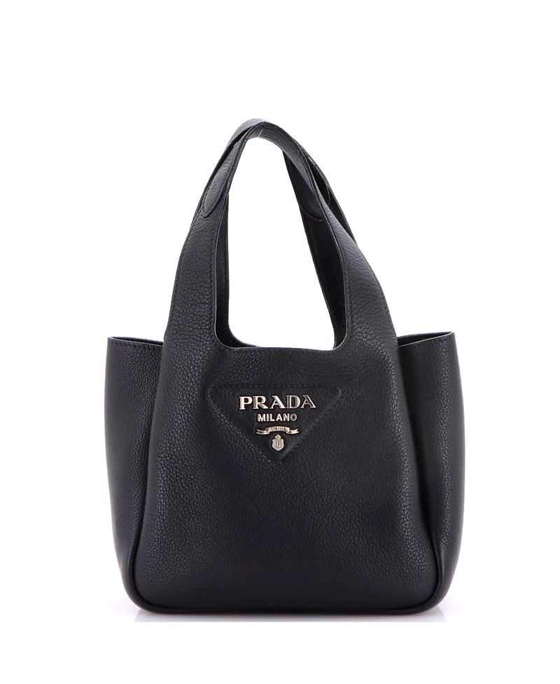Pre-Owned Prada Mini Flou Dynamique Open Tote Vitello Daino