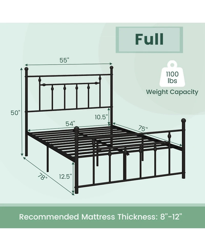 Gouun Metal Bed Frame with Headboard