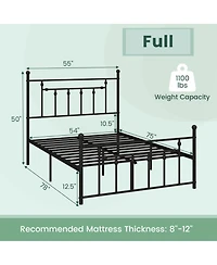 Gouun Metal Bed Frame with Headboard