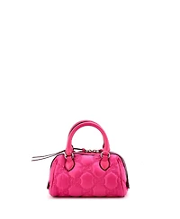 Pre-Owned Gucci Mini Ophidia Convertible Boston Top Handle Bag Gg Matelasse Nylon with Leather