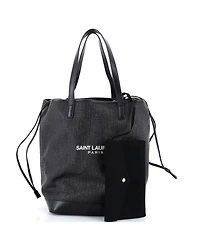 Pre-Owned Saint Laurent Teddy Shopping Tote Canvas with Leather