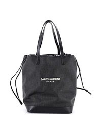 Pre-Owned Saint Laurent Teddy Shopping Tote Canvas with Leather
