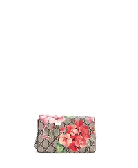 Pre-Owned Gucci Super Mini Dionysus Bag Blooms Print Gg Coated Canvas
