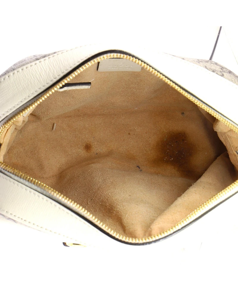 Pre-Owned Gucci Small Horsebit 1955 Flap Pocket Camera Bag Gg Coated Canvas and Leather