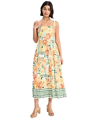 Maggy London Women's Square Neck Printed Dress