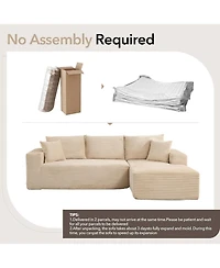 gaomon 108" Cloud Sectional Sofa, L-Shaped Couch with Deep Seat