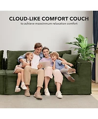 gaomon 137" Cloud Sectional Sofa, L-Shaped Modular Couch with Chaise, Memory Foam