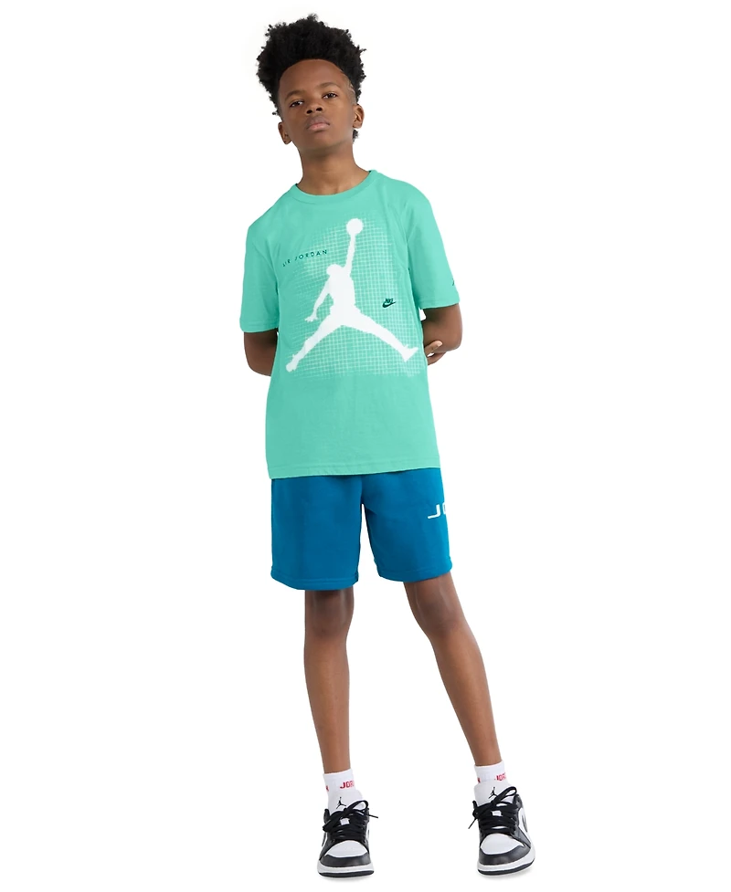 Jordan Boys' 8-20 Jumpman Grid Blur Crewneck T-Shirt