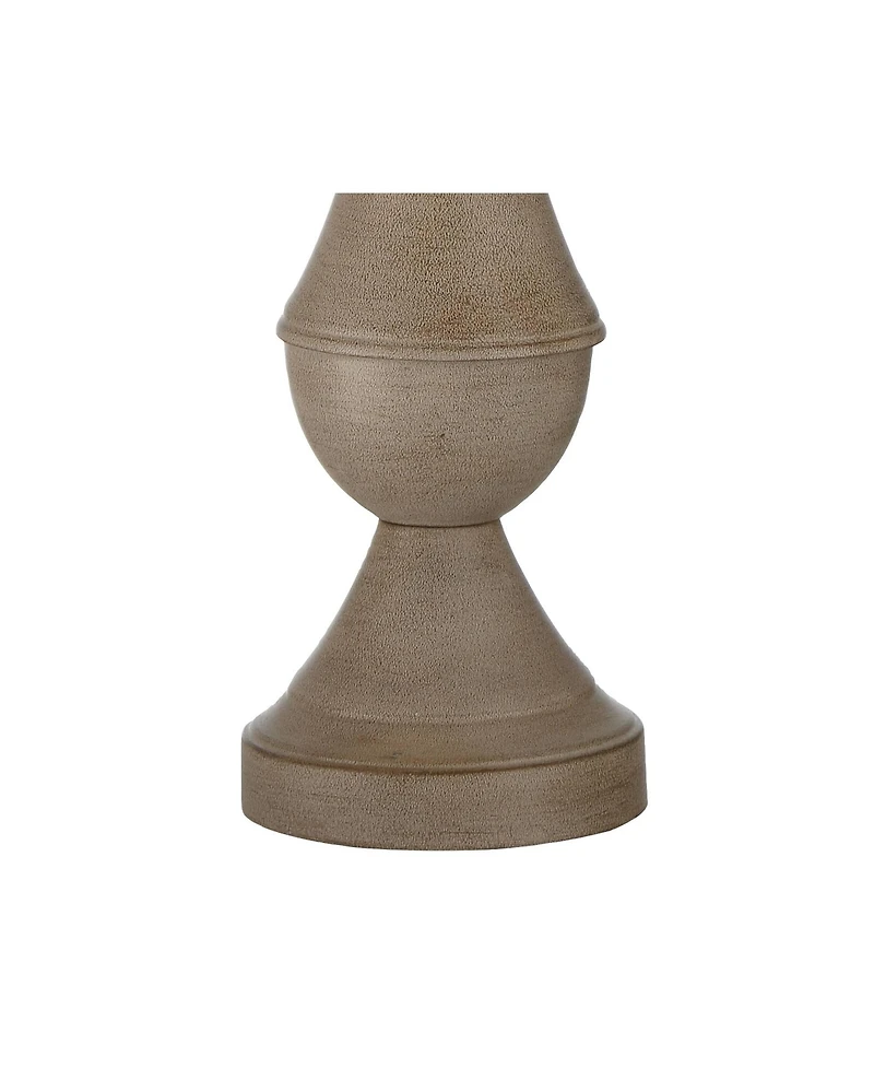 Regency Hill Avery Traditional Table Lamps 25" High Set of 2 Faux Wood with Usb Charging Port Led Touch On Off for Living Room Home Desk