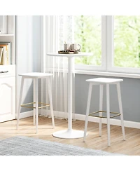 Gouun 24 in Round Adjustable-Height Bistro Cocktail Table, 22 in or 40 in