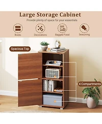 Gouun 2-Tier Modern Nightstand with Adjustable Shelves and Drawer