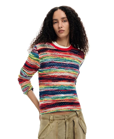 Desigual Women's Multicolored mottled sweater