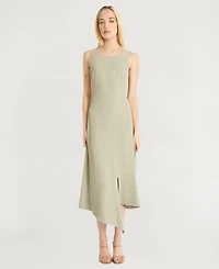 Luxely Women's Square Neck Midi Dress