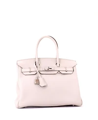 Pre-Owned HERMES Birkin 30 Handbag Light Togo with Palladium Hardware