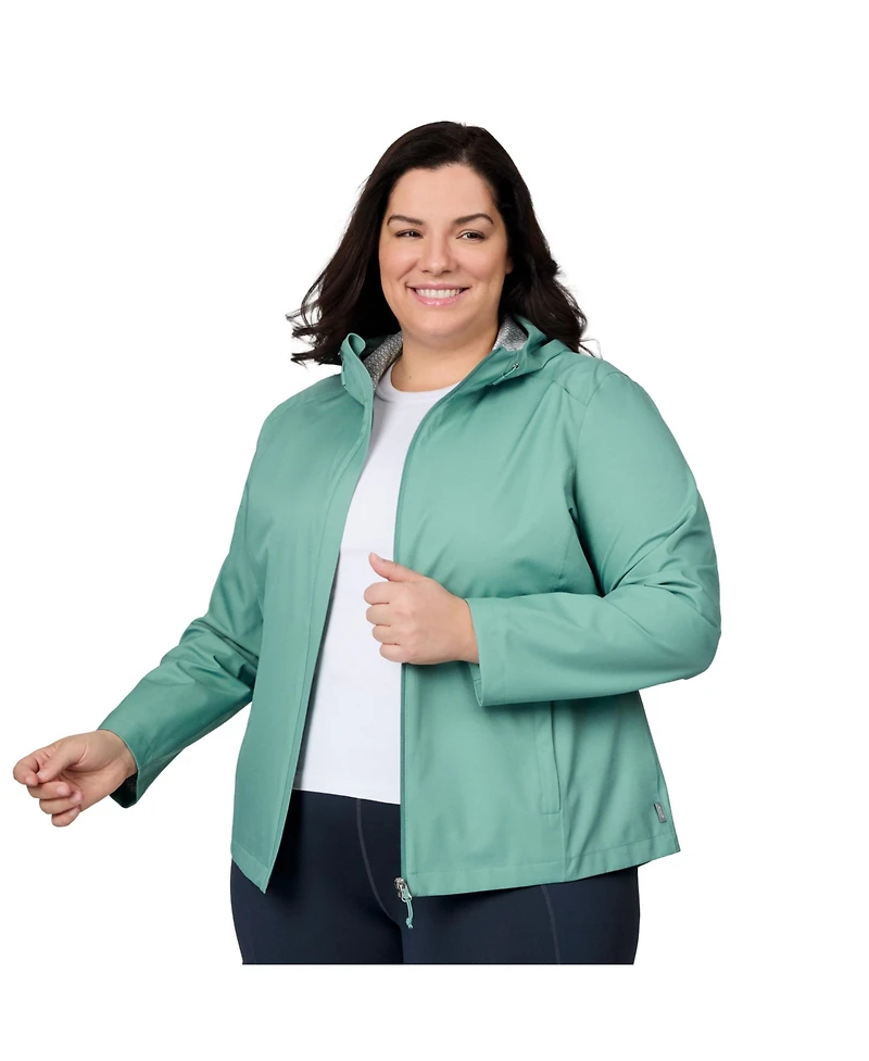 Free Country Plus Size X2O Packable Rain Jacket