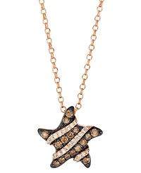 Le Vian Nude Diamond (0.12 ct. t.w.) & Chocolate Diamond (0.39 ct. t.w.) Pendant Necklace in 14k Strawberry Gold