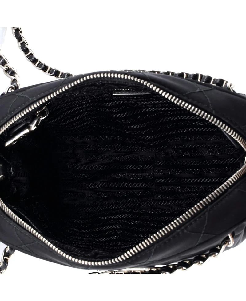 Pre-Owned Prada Small Camera Bag Quilted Tessuto