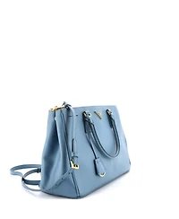 Pre-Owned Prada Medium Double Zip Lux Tote Saffiano Leather