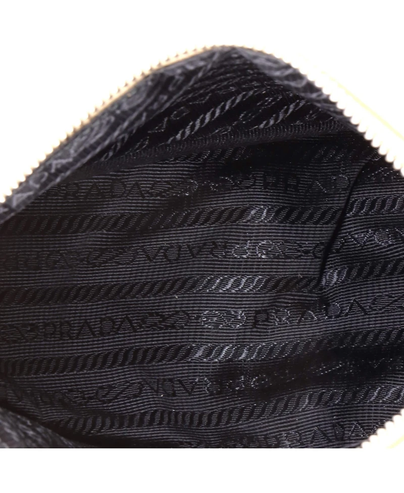 Pre-Owned Prada Small Triangle Logo Zip Crossbody Bag Leather