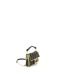 Pre-Owned Fendi Mini Baguette Nm Bag Zucca Canvas