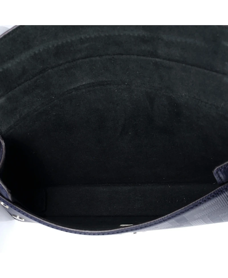 Pre-Owned Fendi Baguette Soft Trunk Phone Pouch Zucca Embossed Leather