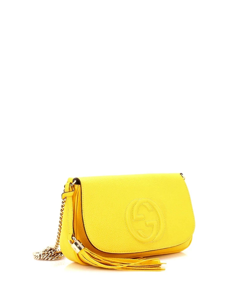 Pre-Owned Gucci Medium Soho Chain Crossbody Bag Leather