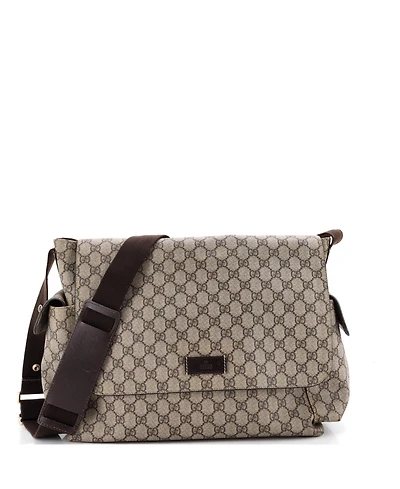 Pre-Owned Gucci Diaper Bag Gg Coated Canvas