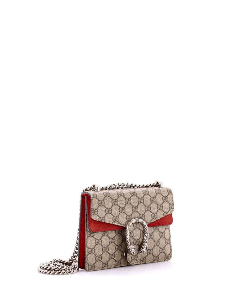 Pre-Owned Gucci Mini Dionysus Bag Gg Coated Canvas