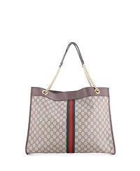Pre-Owned Gucci Large Rajah Chain Tote Gg Coated Canvas