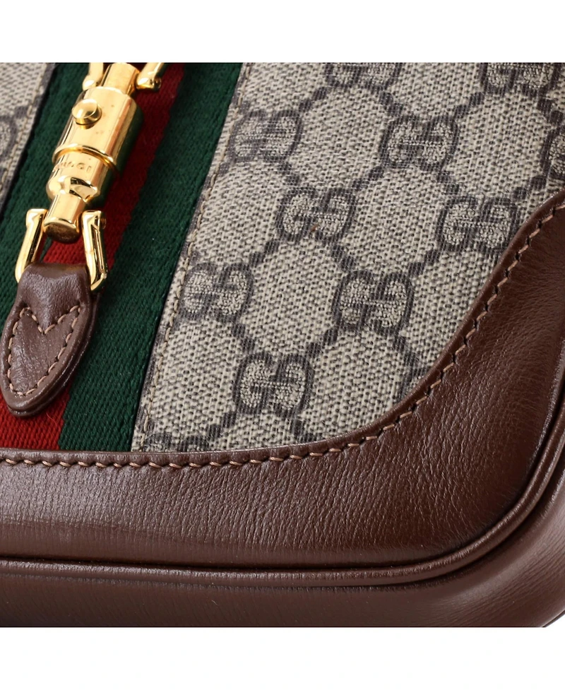 Pre-Owned Gucci Mini Jackie 1961 Hobo Gg Coated Canvas