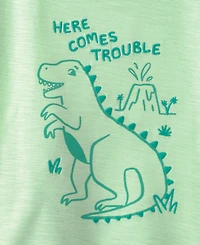 Carter's Boys' 2T-5T Dinosaur T-Shirt and Shorts, 2-Piece Set