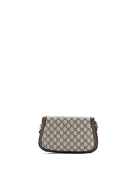 Pre-Owned Gucci Small Blondie Nm Chain Flap Bag Gg Coated Canvas