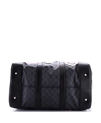 Pre-Owned Gucci Small Night Courrier Carry On Convertible Duffle Gg Coated Canvas with Applique