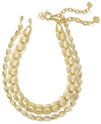 Kendra Scott Kira 14k Gold-Tone Over Brass Multi Strand Necklace