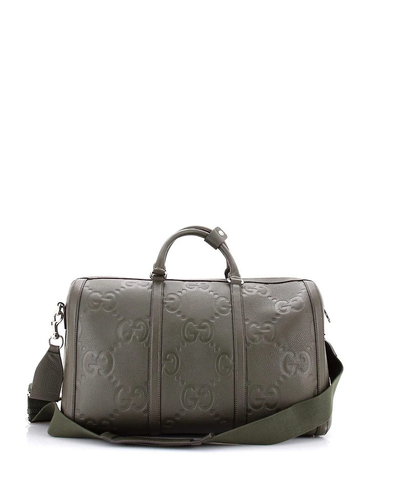 Pre-Owned Gucci Small Duffle Bag Jumbo Gg Embossed Leather