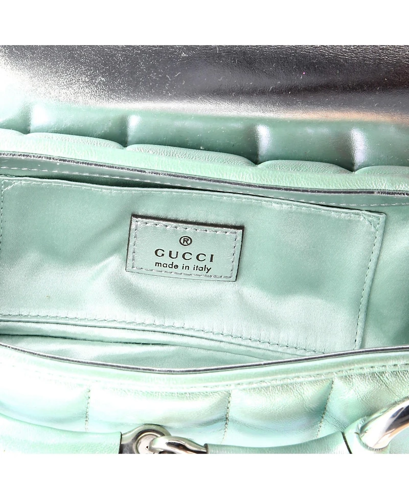 Pre-Owned Gucci Horsebit Chain Shoulder Bag Vertical Quilted Leather