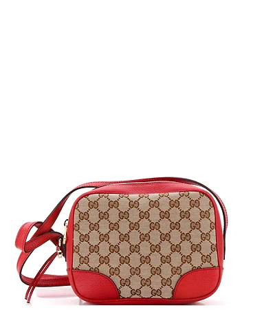 Pre-Owned Gucci Mini Bree Disco Crossbody Bag Gg Canvas with Leather
