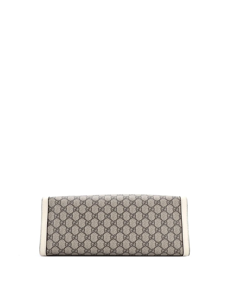 Pre-Owned Gucci Medium Padlock Chain Tote Gg Coated Canvas with Leather